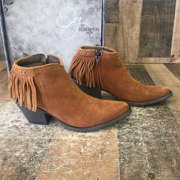 Old Gringo BL2268-1 Latika Ankle Tassel Suede Cowboy Boots Womens 7.5 B - Picture 11 of 12